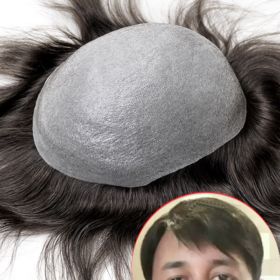 Ultra Thin Skin V-looped Stock Men's Hairpieces Wholesale